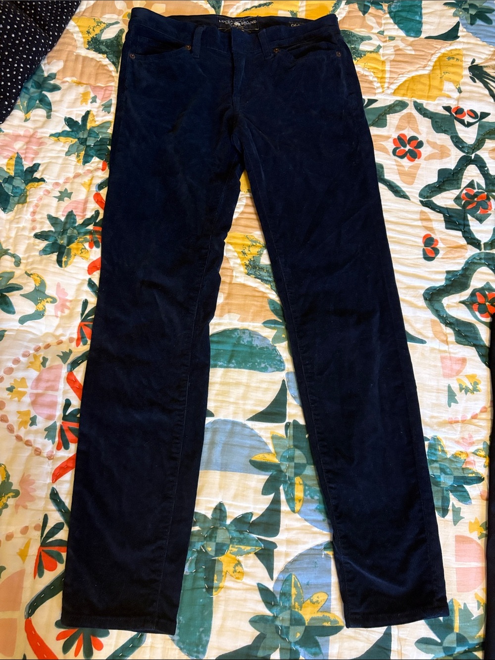 Women's Lucky Brand Corduroy Straight-Leg Jeans - Navy